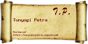 Tunyogi Petra névjegykártya